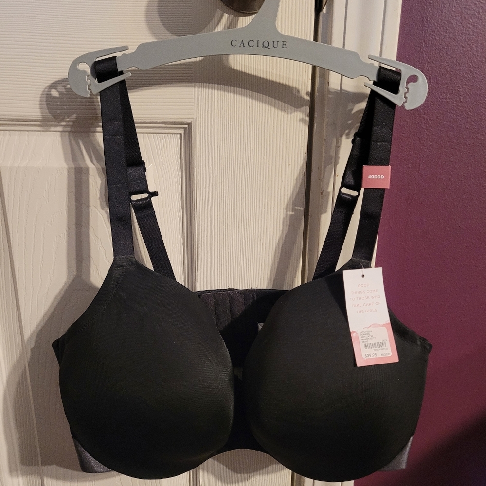 Cacique Black Full Coverage Bra